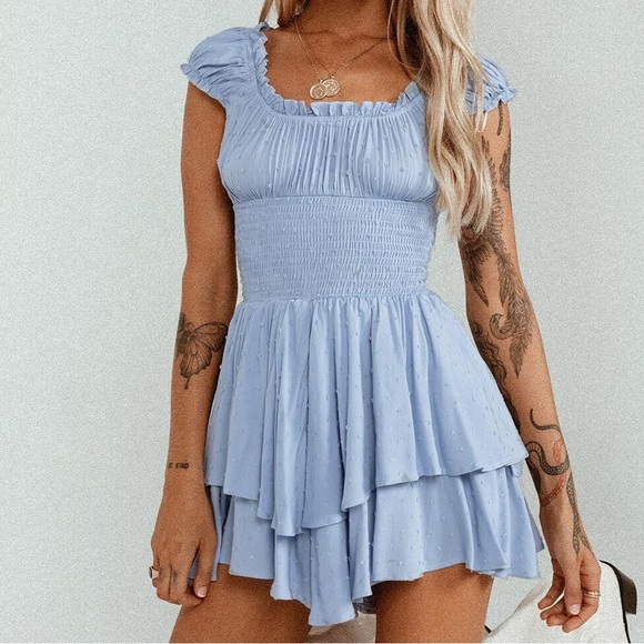 Princess Polly Dresses & Skirts - Princess Polly Light Blue Romper